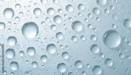 Wallpaper Mural Symmetrical water droplets on smooth glass surface, clarity and beauty Torontodigital.ca