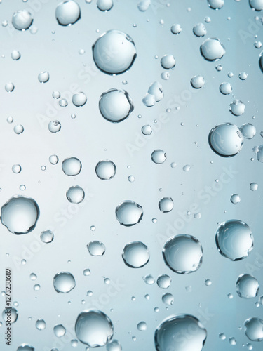 Wallpaper Mural Close-up of water droplets creating reflections on glass surface, purity Torontodigital.ca