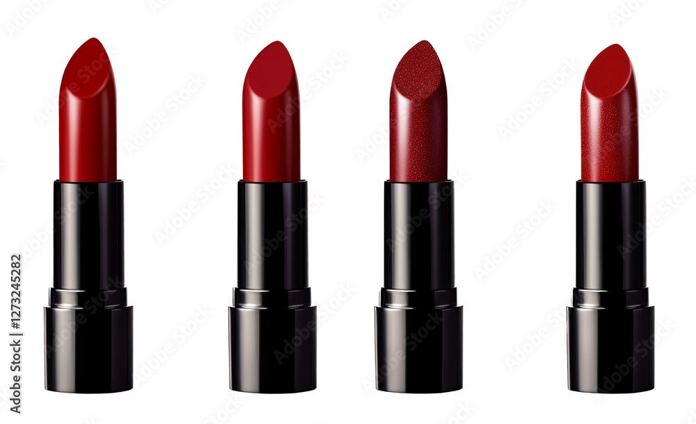 Set of Classic Red Lipsticks in Black Tubes Set of Classic Red Lipsticks in Black Tubes