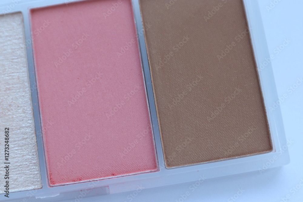 Fototapeta premium Palette of cosmetics for face makeup