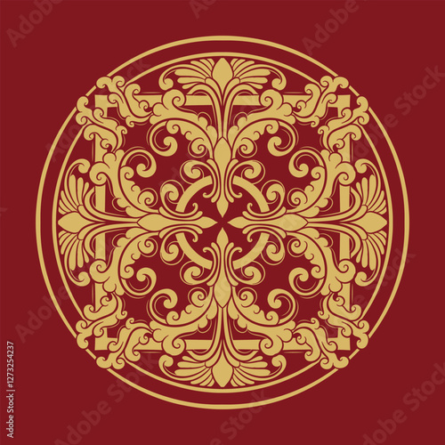 elegant golden border ornament luxury