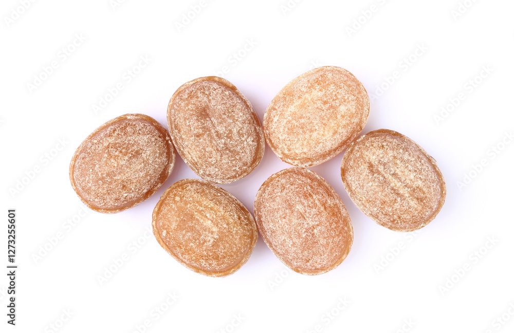 Hard candies isolated on white background with clipping path Hard candies isolated on white background with clipping path