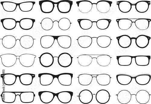 Glasses vector collection. Sunglasses set