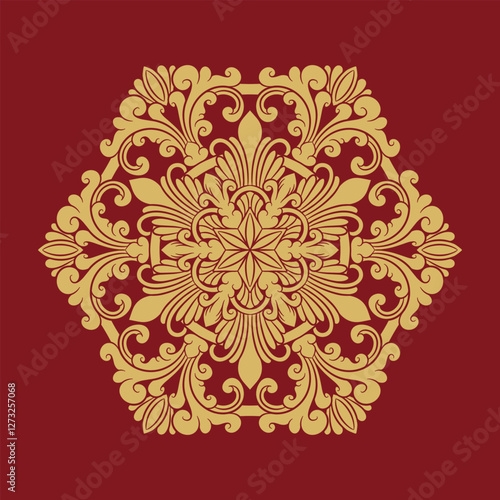 elegant golden border ornament luxury
