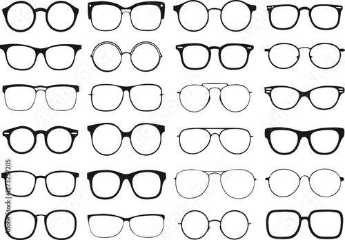 Glasses vector collection. Sunglasses set