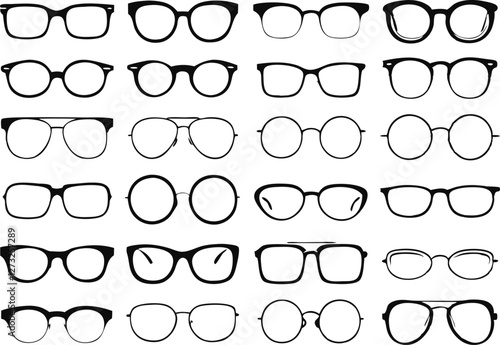 Glasses vector collection. Sunglasses set