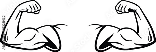 Biceps. Muscle icon. Gym logo. Vector