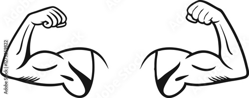 Biceps. Muscle icon. Gym logo. Vector