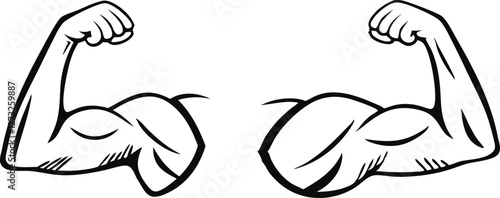 Biceps. Muscle icon. Gym logo. Vector