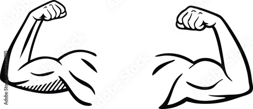 Biceps. Muscle icon. Gym logo. Vector
