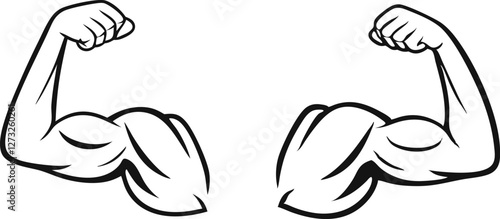 Biceps. Muscle icon. Gym logo. Vector