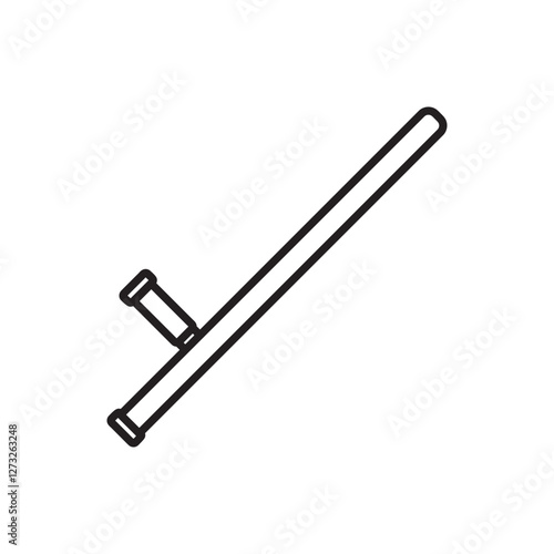 Police baton icon vector. Police illustration sign. Rubber baton symbol or logo.