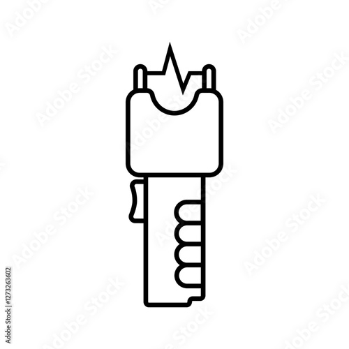 Electric shock icon vector. Protection illustration sign. Police symbol or logo.