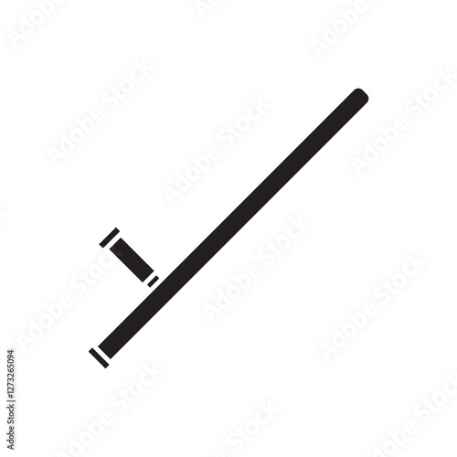 Police baton icon vector. Police illustration sign. Rubber baton symbol or logo.