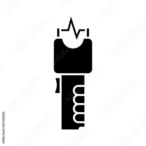 Electric shock icon vector. Protection illustration sign. Police symbol or logo.