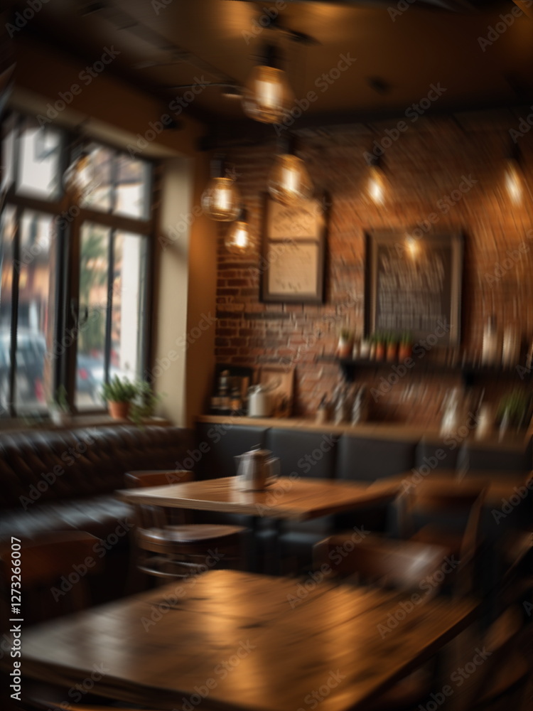 Blurred coffee shop background with warm lighting Blurred coffee shop background with warm lighting