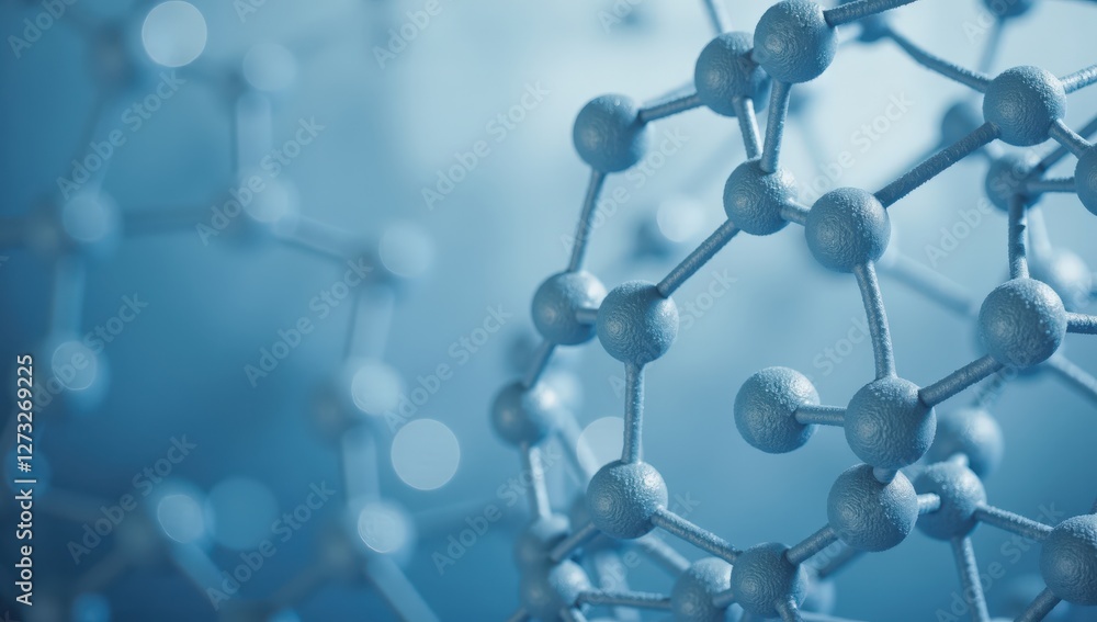 3D medical background featuring an abstract molecular structure on a blue gradient backdrop 3D medical background featuring an abstract molecular structure on a blue gradient backdrop