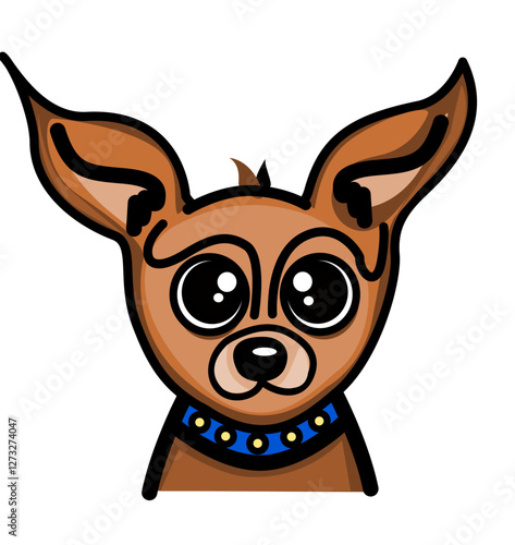 Ilustración de cabeza de chihuahua