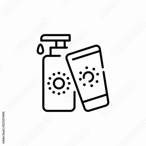 cream shower gel icon vector sign