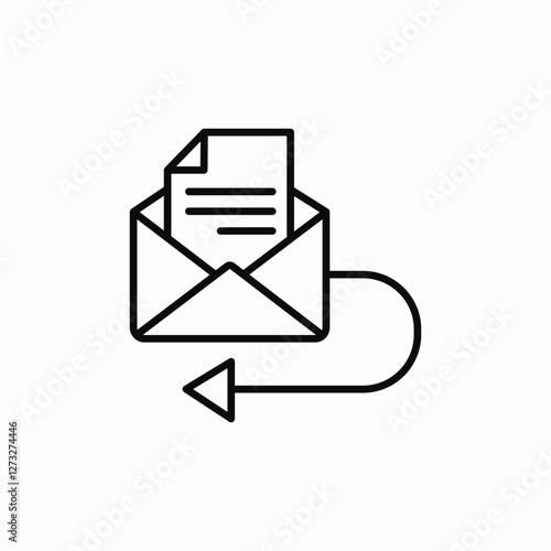 reply message mail icon vector sign