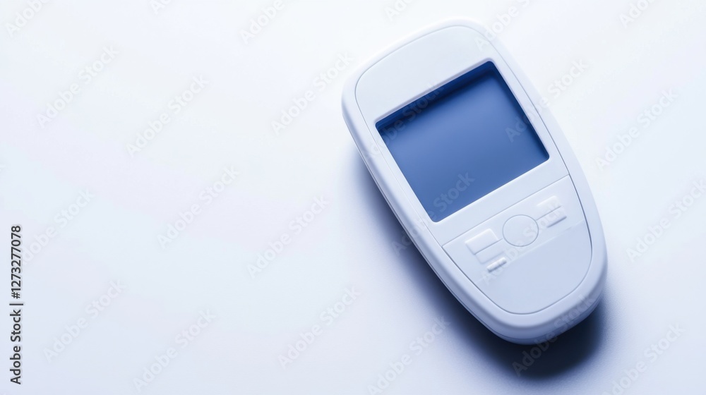 A glucose meter displaying a precise blood sugar level. Featuring diabetes management and health tracking A glucose meter displaying a precise blood sugar level. Featuring diabetes management and health tracking