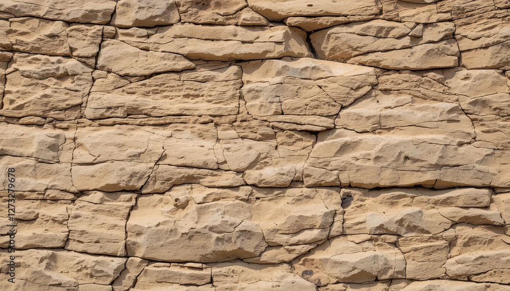 Sandstone Wall Texture...Natural Stone Wall, Beige and Yellow. Stacked Sedimentary Rock Layers. Geological Formation. Ancient, Weathered Surface. Rough Texture, Organic Feel. Backdrop for Construction Sandstone Wall Texture...Natural Stone Wall, Beige and Yellow. Stacked Sedimentary Rock Layers. Geological Formation. Ancient, Weathered Surface. Rough Texture, Organic Feel. Backdrop for Construction