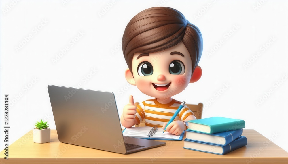 Child learning online at home study session digital environment creative space Child learning online at home study session digital environment creative space
