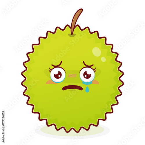 durian scared face cartoon cute