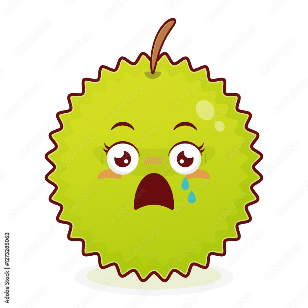 durian scared face cartoon cute durian scared face cartoon cute