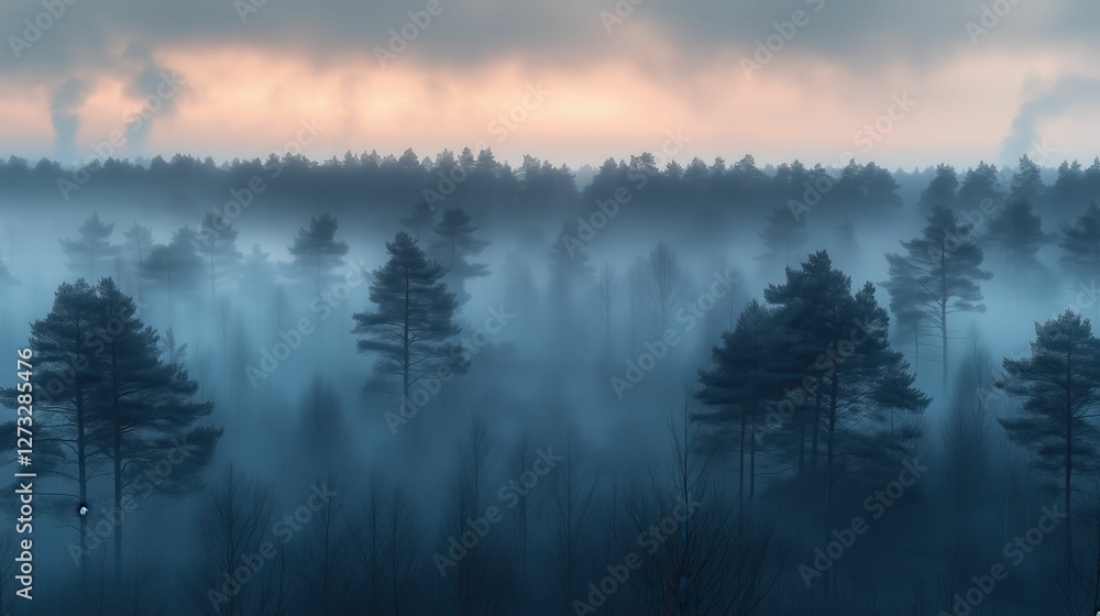 Fototapeta premium Expansive Dawn Forest