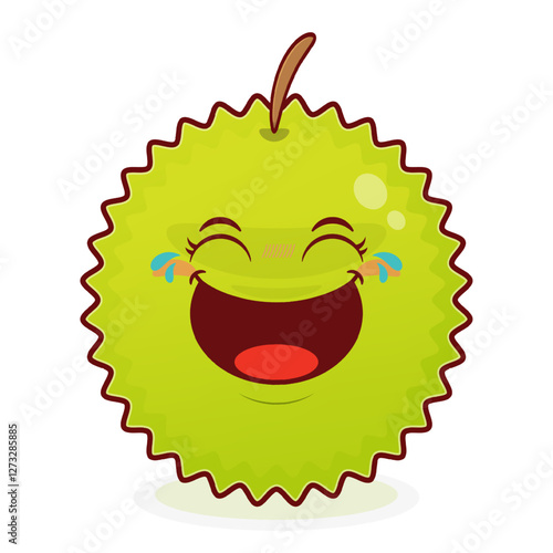 durian laughing face cartoon cute