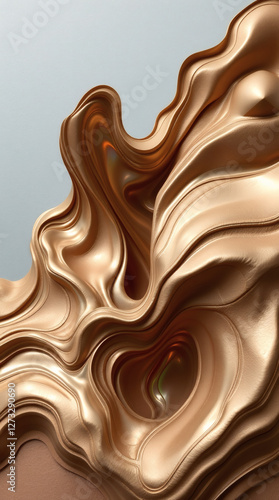 surreal, smooth liquid metal formation dynamically reflecting colors phone wallpaper background | generative AI 