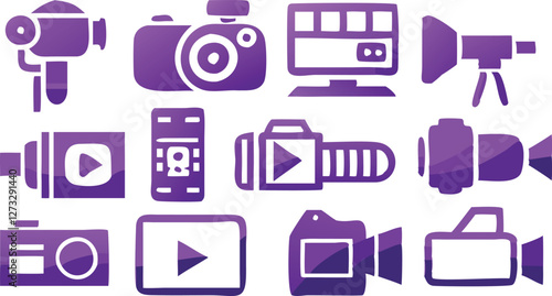 Comprehensive Movie and Cinema Icon Set