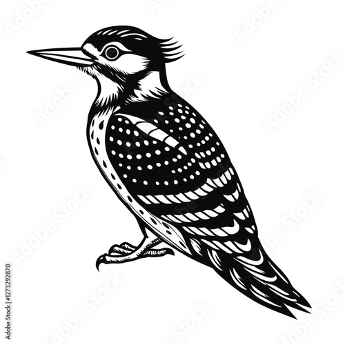 Woodpecker Vector Art Illustration