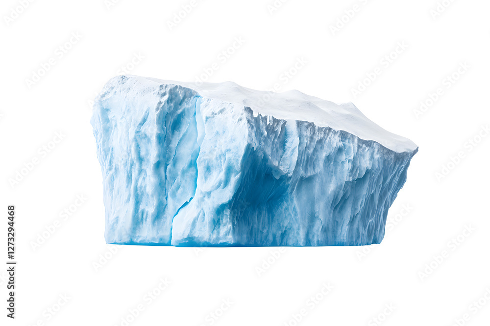 Obraz premium Massive isolated iceberg isolated on white background