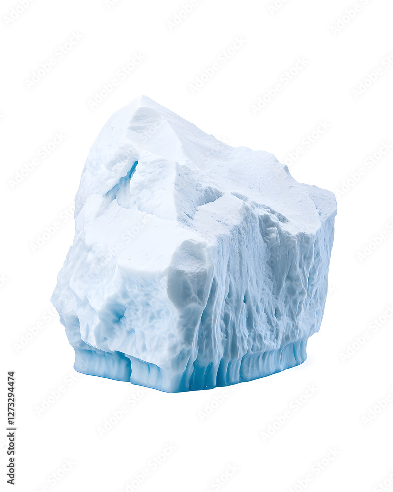 Obraz premium Massive isolated iceberg isolated on white background