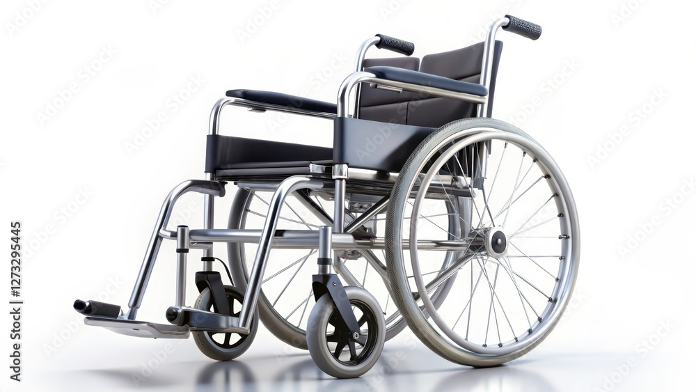 Fototapeta premium Wheelchair on White Background