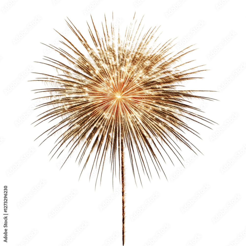 Obraz premium Abstract Firework Explosion Gold and multicolored design,