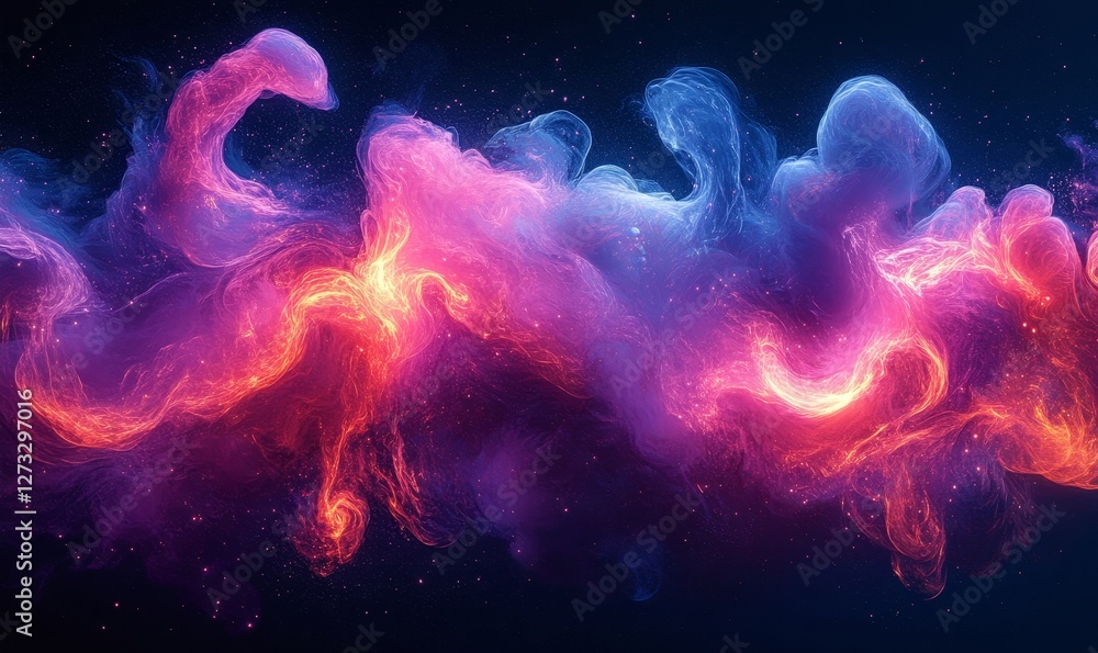 Fototapeta premium Neon Digital Art Concept Background, Generative AI