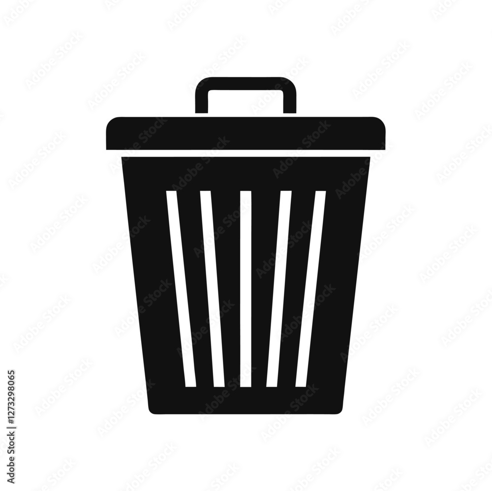 Trash can vector icon. Bin icon set. Recycle bin. Vector trash can symbol. Trash can vector icon. Bin icon set. Recycle bin. Vector trash can symbol.
