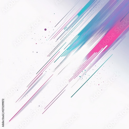 Modern bright lines on white background. Abstract design for advertising, or technology presentation