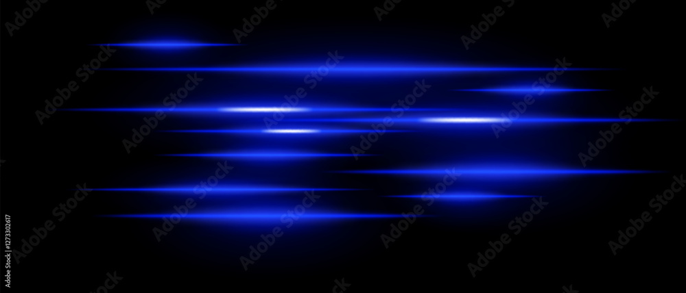 Light streaks set . Blue glowing speed lines on a black background. Futuristic motion blur effect, neon digital trails, sci-fi energy beams, and high-speed acceleration concept. Light streaks set . Blue glowing speed lines on a black background. Futuristic motion blur effect, neon digital trails, sci-fi energy beams, and high-speed acceleration concept.