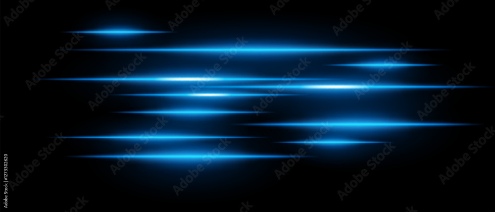 Light streaks set . Blue glowing speed lines on a black background. Futuristic motion blur effect, neon digital trails, sci-fi energy beams, and high-speed acceleration concept. Light streaks set . Blue glowing speed lines on a black background. Futuristic motion blur effect, neon digital trails, sci-fi energy beams, and high-speed acceleration concept.