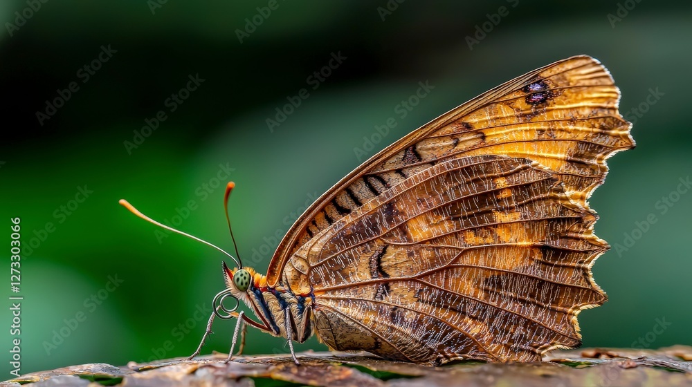 Obraz premium Closeup of butterfly edge tropical forest nature photography vibrant environment macro view insect beauty