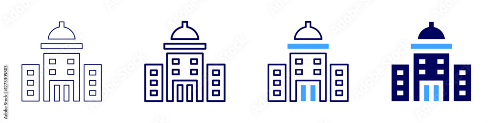 Office cleaning service icon in 4 different styles. Thin Line, Line, Bold Line, Duotone. Duotone style. Editable stroke Office cleaning service icon in 4 different styles. Thin Line, Line, Bold Line, Duotone. Duotone style. Editable stroke