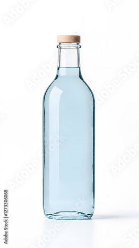 Wallpaper Mural Glass clear bottle of water mock up, packaging template, isolated on white background Torontodigital.ca