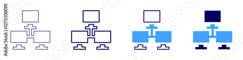 Office conference icon in 4 different styles. Thin Line, Line, Bold Line, Duotone. Duotone style. Editable stroke