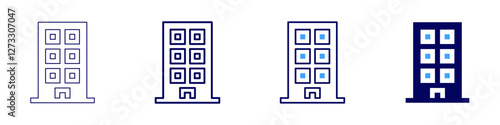 Office ergonomics icon in 4 different styles. Thin Line, Line, Bold Line, Duotone. Duotone style. Editable stroke