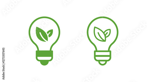 Eco-Friendly Light Bulb Icon for Sustainable Design