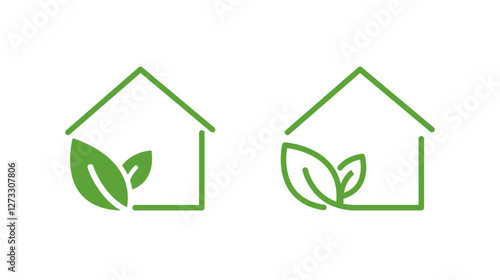 Stylish Eco-Friendly House Logo Design